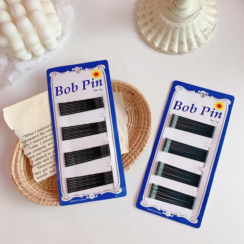 Kẹp tăm đen tiện dụng Ulzzang Bob pin