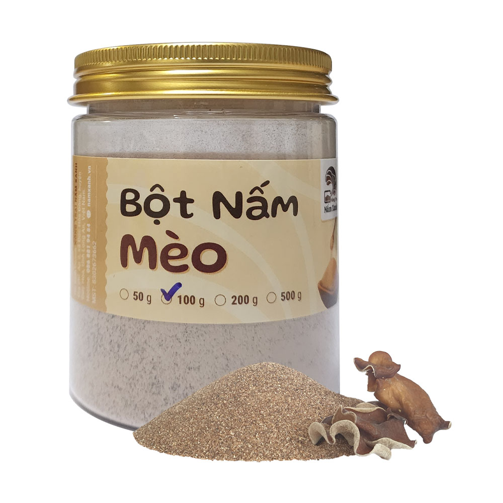 Bột Nấm Mèo/Mộc Nhĩ - Tạo Vị Giòn Dai - Nông Trại Nấm Xanh