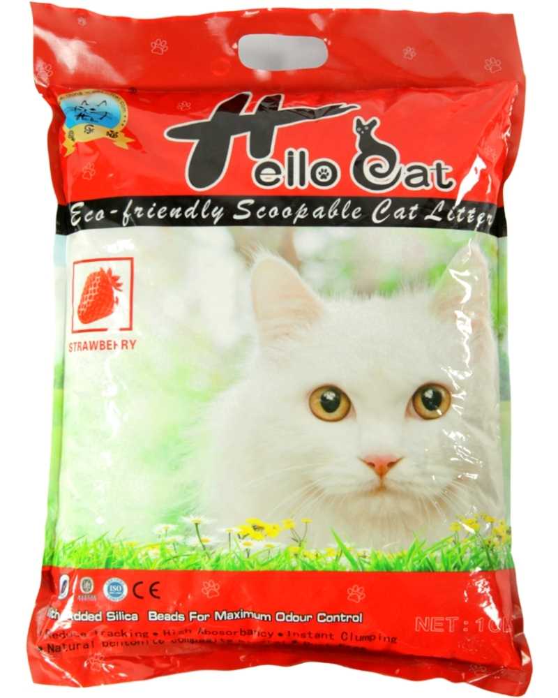 Cát Vệ Sinh Cho Mèo Hương Dâu - Hello Cat 10 Lít