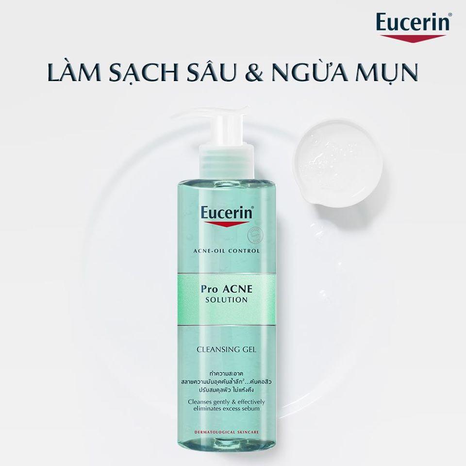 Eucerin Gel Rửa Mặt Dành Cho Da Nhờn Mụn Proacne Cleasing 400ml