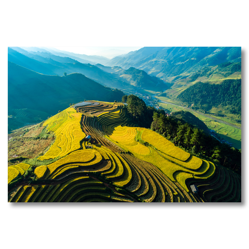 Tranh phong cảnh VIỆT NAM - In phun UV trên vải CANVAS bền màu bọc khung gỗ sang trọng.