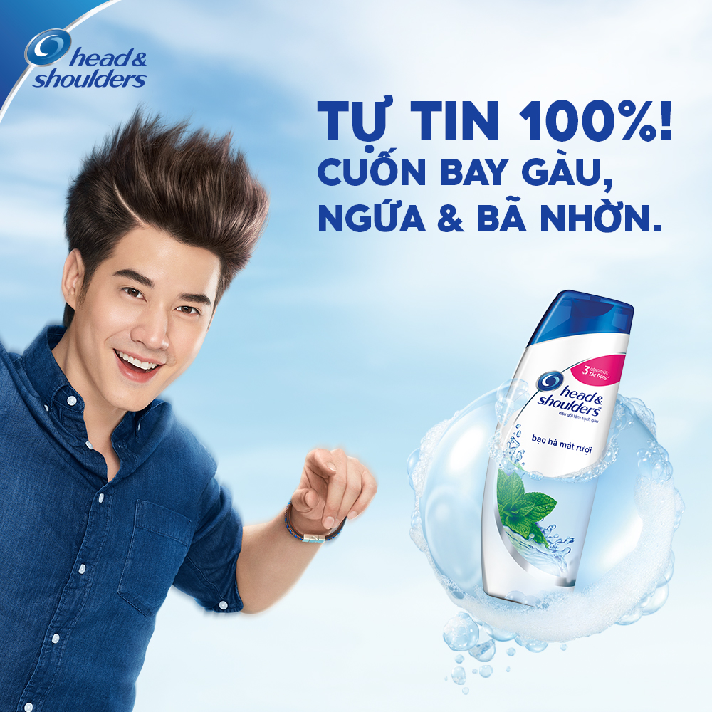 Dầu Gội Head Và Shoulders Bạc Hà Mát Lạnh (850ml) [Tặng bình nước nắp trắng]