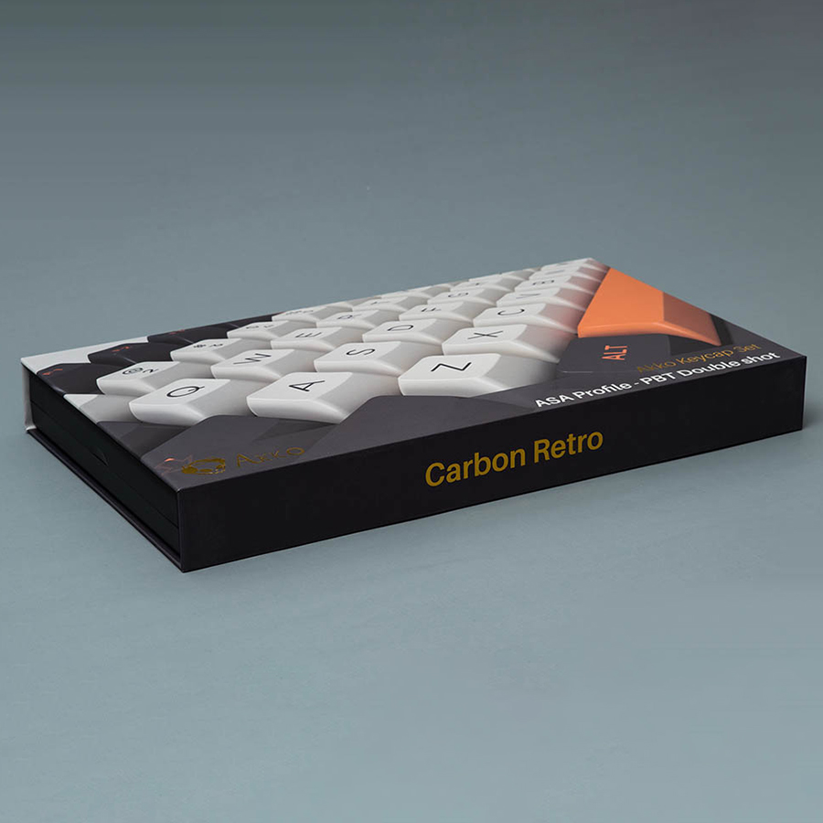 Nút Bàn Phím Cơ AKKO Keycap Set - Carbon Retro (ASA Profile) - Hàng Chính Hãng