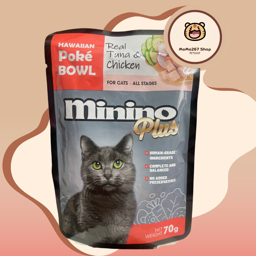 Pate cho mèo MININO 70g - gà &amp; rau củ