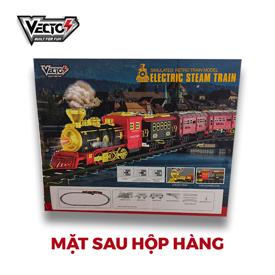 Đồ Chơi Lắp Ráp Đường Ray Và Tàu Hỏa Hơi Nước VECTO VT6994A