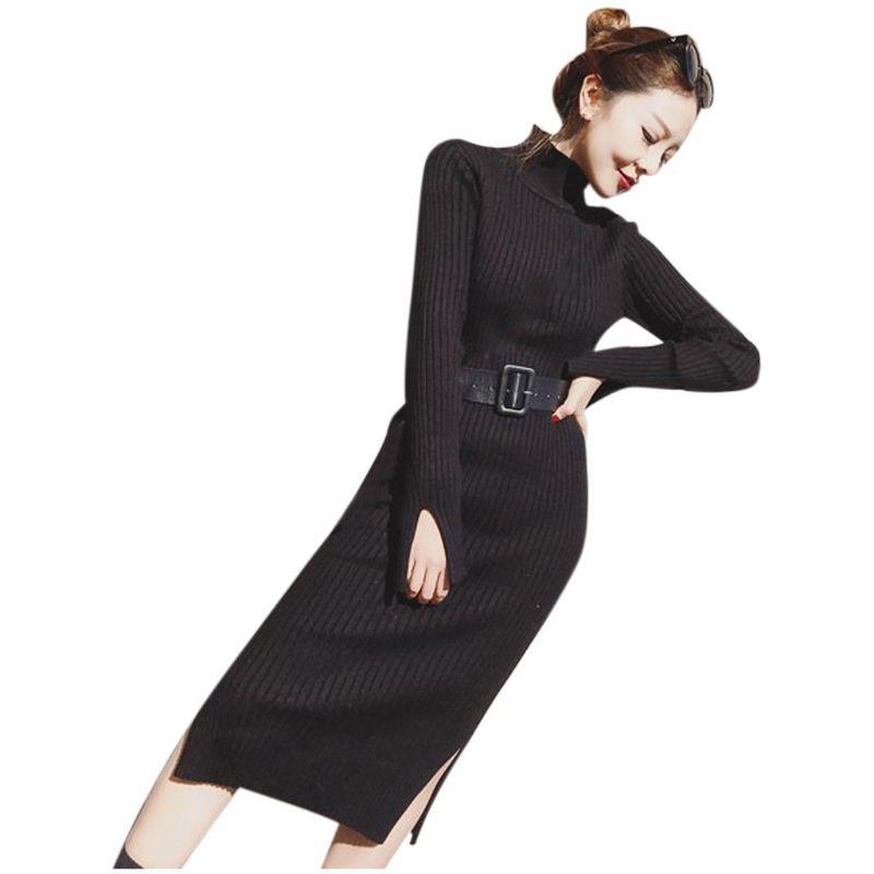Đầm Body Len Cổ Cao Cực Xinh Ảnh Thật