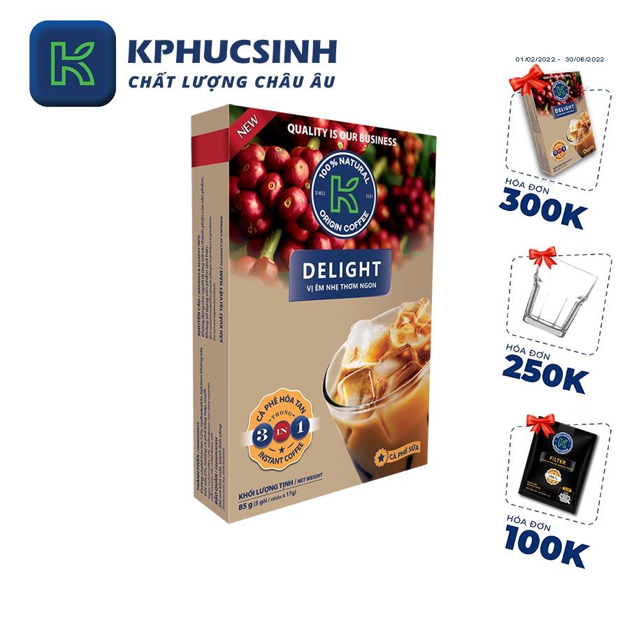 Cà phê hòa tan 3 in 1 K-Delight 85g (17Gx5 Gói)