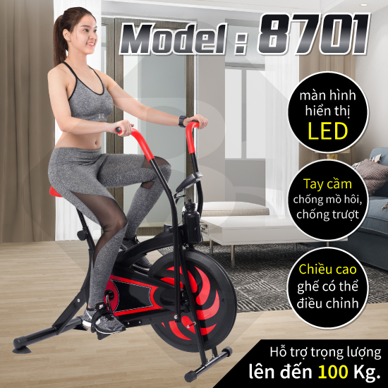 Xe Đạp Tập Thể Dục Kết Hợp Tay Chân Tập Luyện Trong Nhà Bg - Red