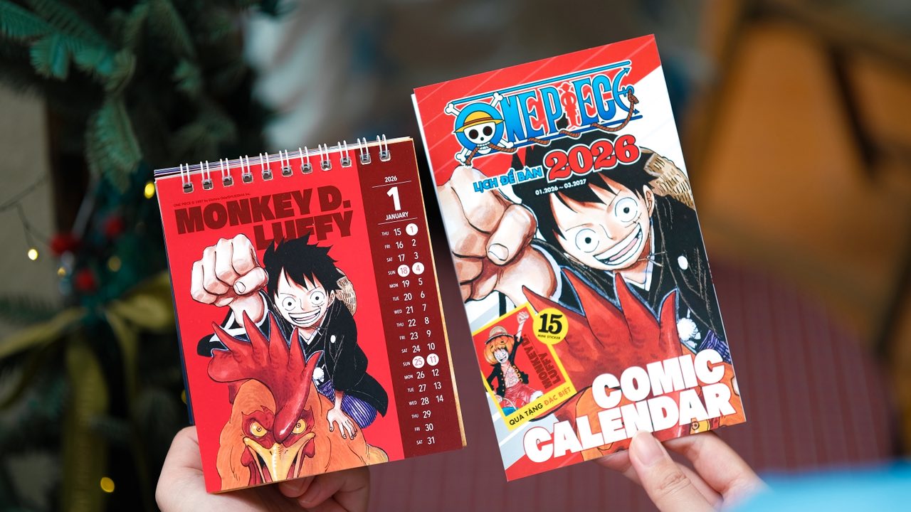 Lịch treo tường + Lịch bàn One Piece Năm 2026 - 2025 chính hãng Kim Đồng (Chang Book)
