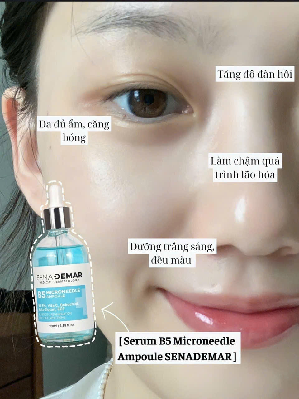 Serum B5 Senademar 100ml hạn 2027 microneedle ampoule Phục Hồi Da Cấp Ẩm Ngăn Ngừa Lão Hoá.