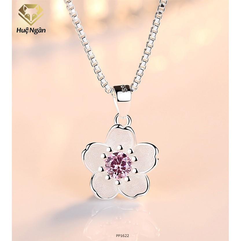 Dây chuyền bạc Ý 925 Huệ Ngân - Hoa anh đào PP1622 P2