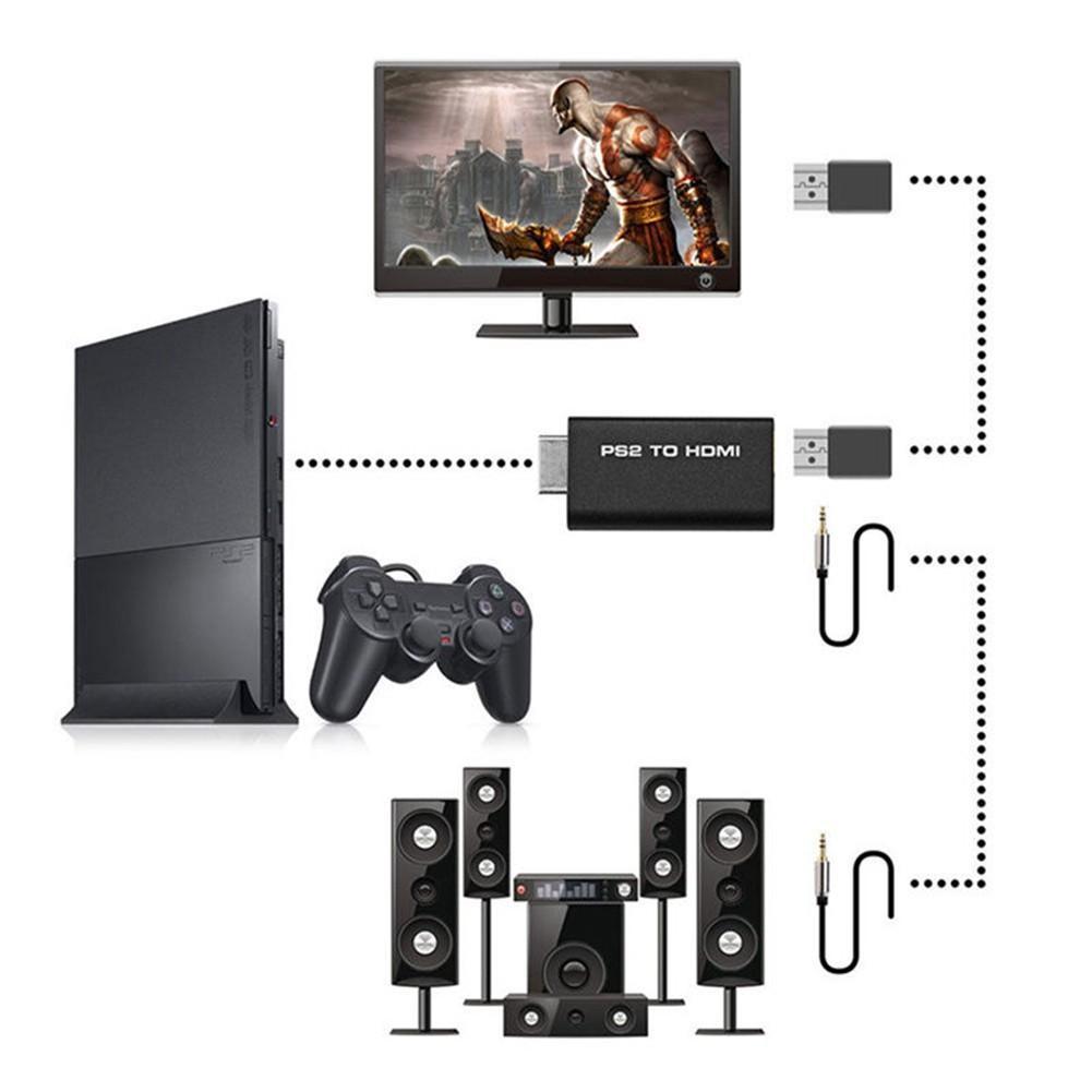 Thiết bị chuyển đổi PS2 sang HDMI tích hợp cổng ra âm thanh 3.5mm