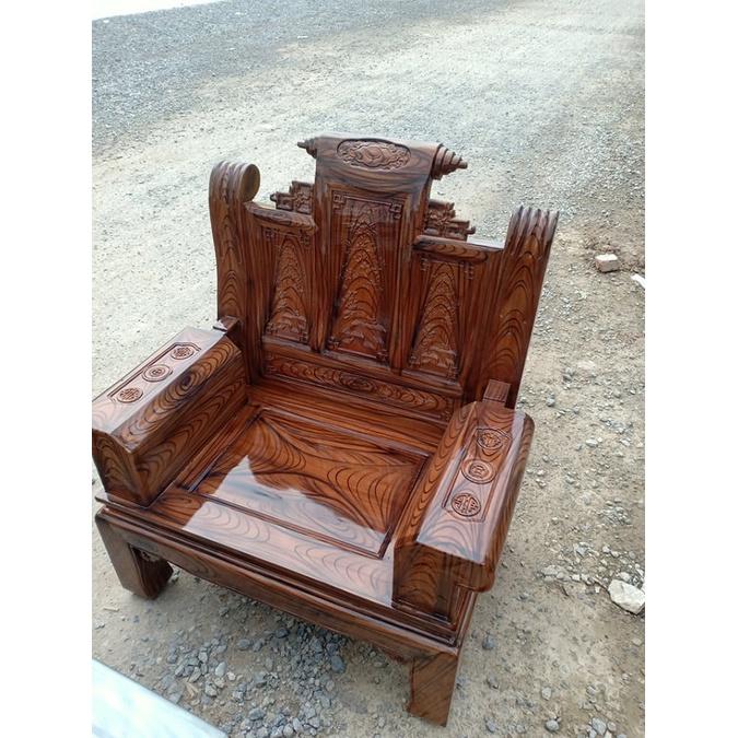 Bộ bàn ghế âu á tay hộp gỗ xoan ta phun vân