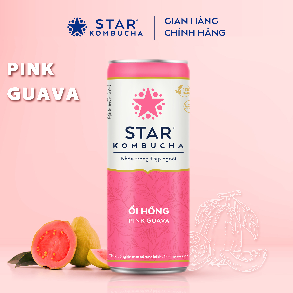 Combo 3 Lốc 4 lon trà STAR KOMBUCHA mix vị (250ml/lon)