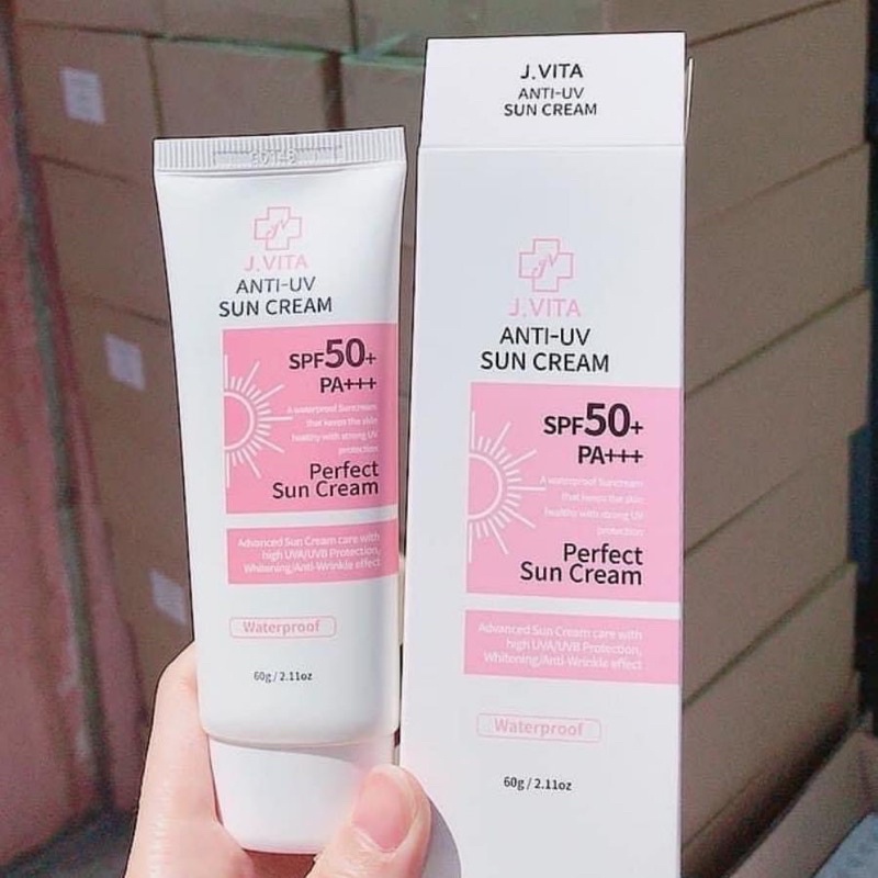 KEM CHỐNG NẮNG J.VITA ANTI-UV SUN CREAM 60g( không có tem phụ- không xuất hóa đơn đỏ )