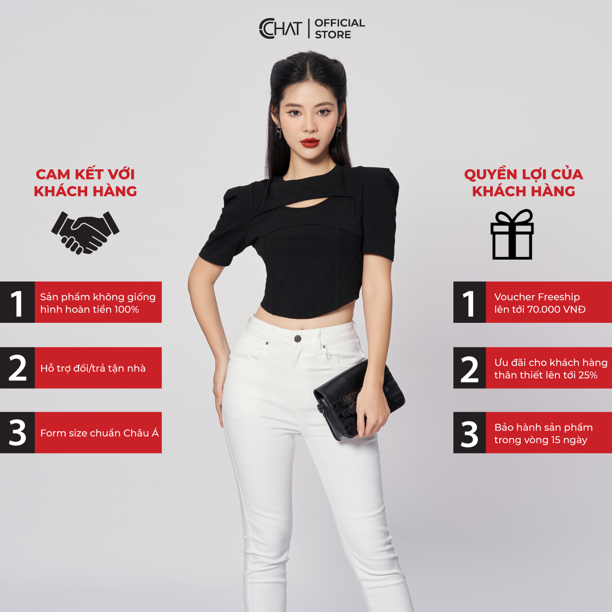 Quần Skinny Trơn Cúp Cong CCHAT Chất Liệu Jeans Dáng Ôm 12GDJ2008OH