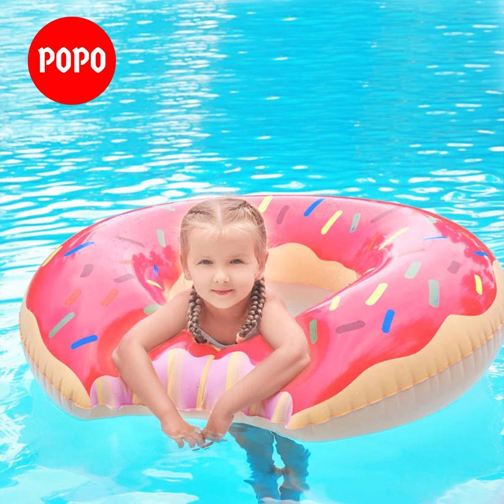 Phao bơi bơm hơi bánh donut chất liệu dầy dặn, hoa văn đẹp mắt, kích cỡ đa dạng phù hợp mọi lứa tuổi SPORTY
