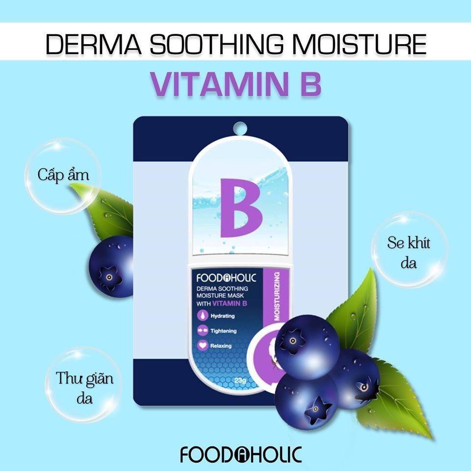 Mặt Nạ Vitamin B Hồi Phục, Mịn Da Foodaholic Derma Soothing Moisture Mask With VITAMIN B 23g