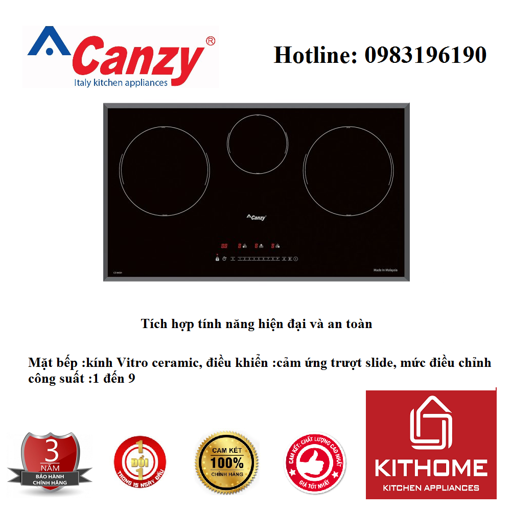 Bếp Từ Canzy CZ 86GH xuất xứ Malaysia hàng chính hãng