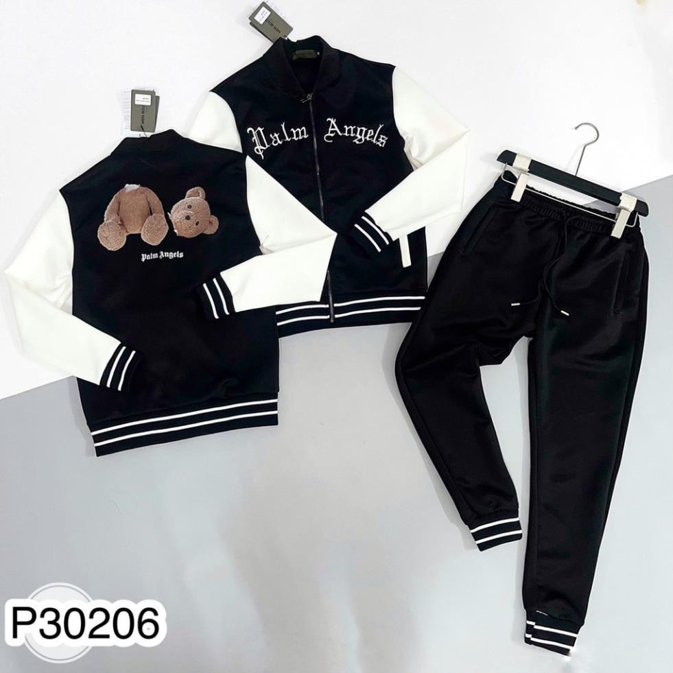 Bộ nỉ bomber in hình gấu - bộ palm Angel Cho Nam