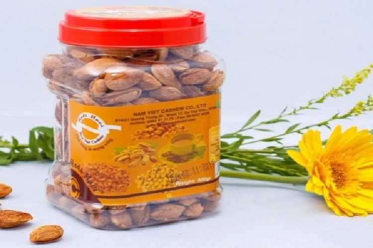 Hạt hạnh nhân rang bơ còn vỏ Hodi - NaVi hũ quai xách 450g