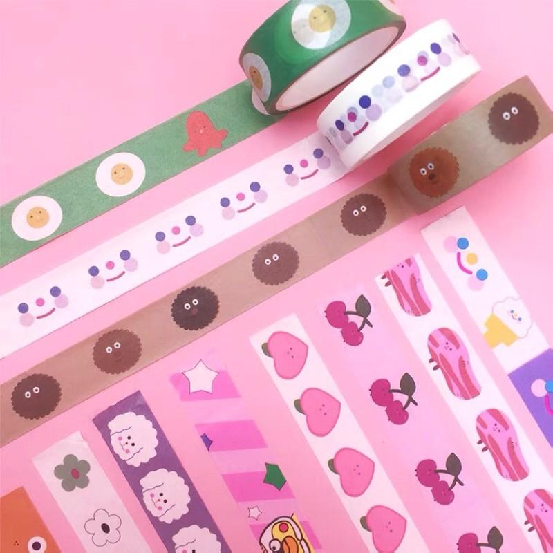 Băng dính Washi tape trang trí sổ học tập nhiều hình dễ thương