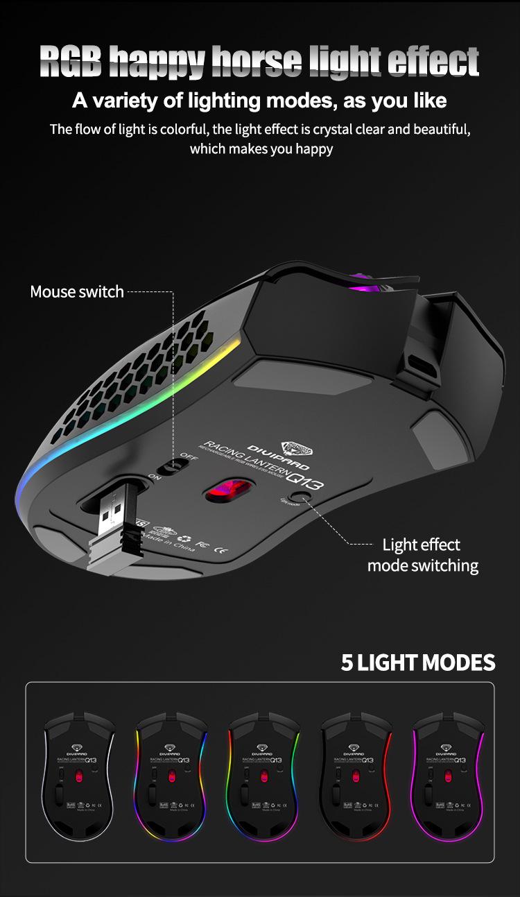 Chuyên Nghiệp 2.4G Không Dây USB Game Thủ Chuột 4000DPI Thiết Kế Công Thái Học RGB Chuột Chơi Game Cho Máy Tính Laptop LOL Game Thủ