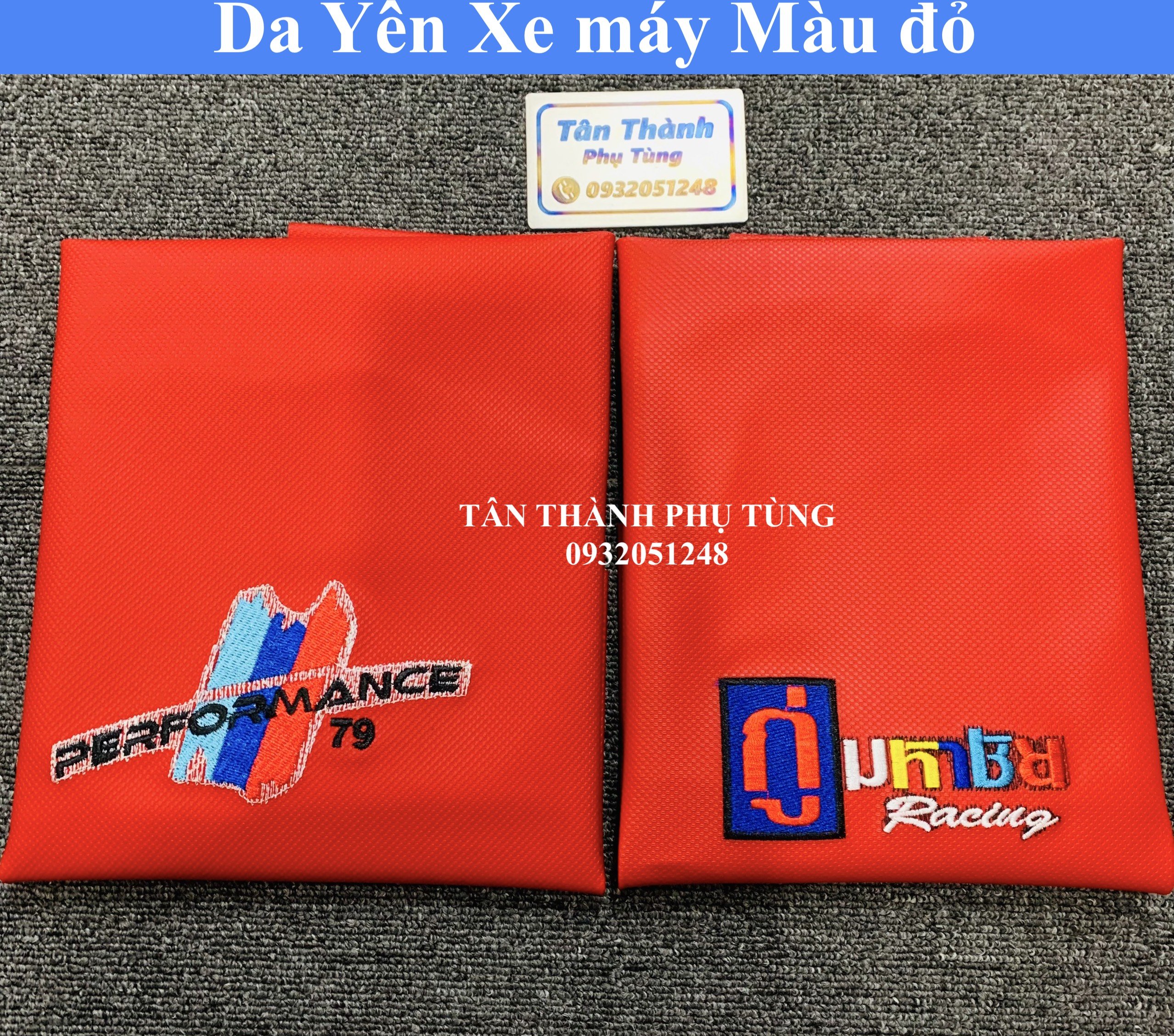 Da yên dành cho xe máy màu đỏ