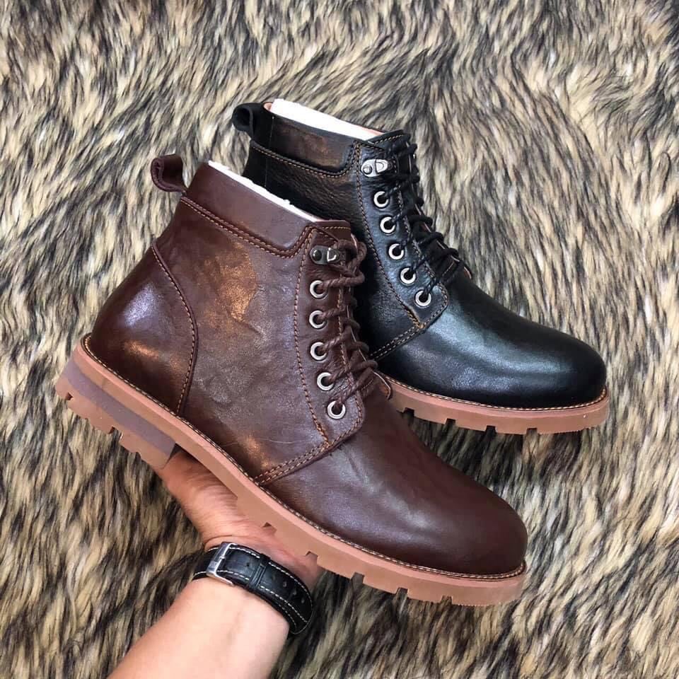 Giày Boot Nam Da Bò Màu Nâu-BO2020