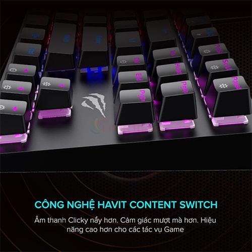 Bàn phím có dây Gaming Havit KB869L - Hàng chính hãng