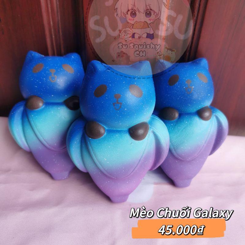 Đồ chơi Squishy bóp mềm Mèo Banana Galaxy giảm stress