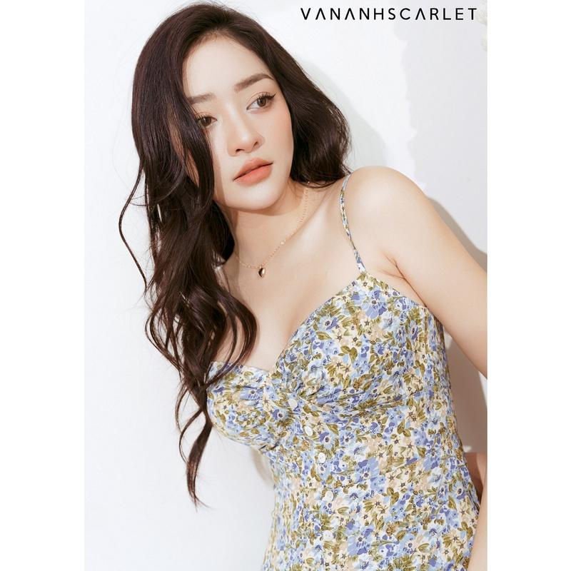 Váy nữ VANANHSCARLET hai dây hoa SVA014-22