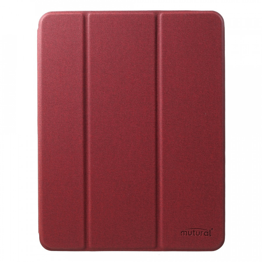 Bao da ipad Mini 5 2019 hiệu Mutural có khe cài bút cảm ứng_ Đỏ- hàng nhập khẩu
