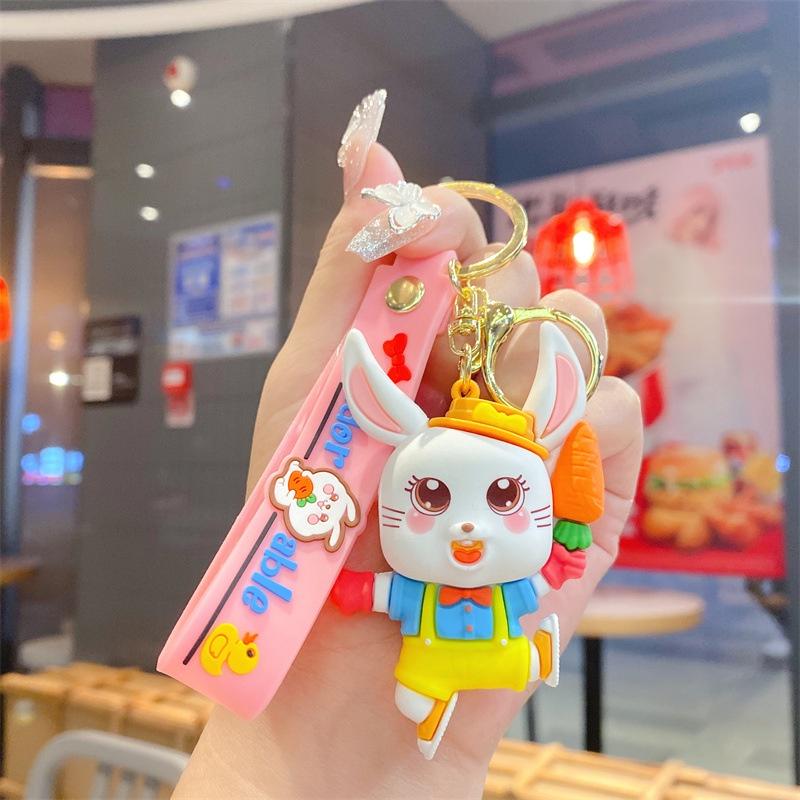 Móc khóa thỏ con cao cấp đẹp cute hình thú dễ thương phụ kiện túi xách MK4 - Rockcow