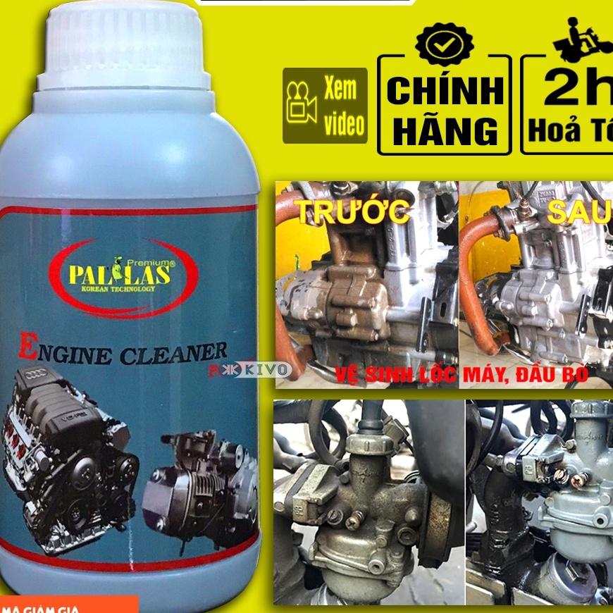 Dung Dịch Tẩy Rửa Lốc Máy Cực Mạnh PALLAS 500ml - Dung Dịch Tẩy Trắng Vệ Sinh Đầu Bò, Bình Xăng Con - Nước Rửa Xe Kivo