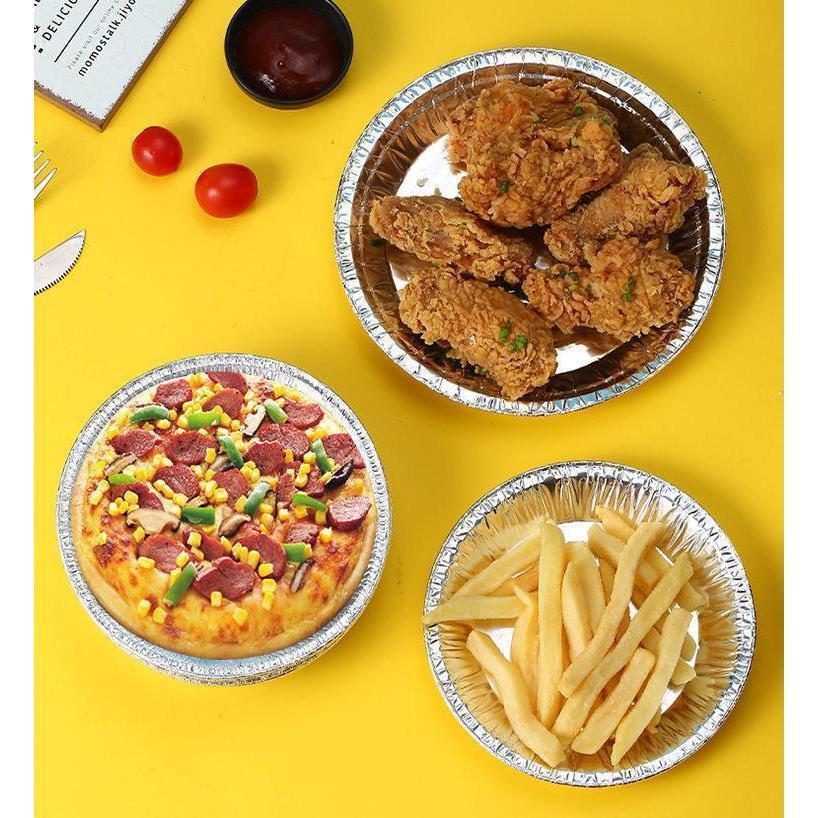 Set 10 Khay Giấy Bạc Lót Nồi Chiên Không Dầu Size 19cm