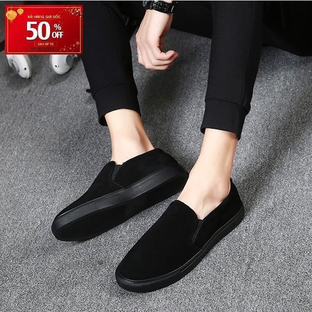 FreeShip Giày Slip-On Vải Cao Cấp Mềm Êm Chân Thiết Kế Nam Tính 3Fashion - 2737