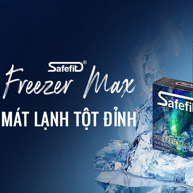 Bao cao su mỏng mát lạnh Safefit FreezerMax - hộp 12 cái