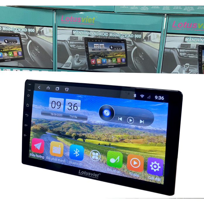 Màn hình DVD Android cao cấp 9-10 inch Wifi, 4G dùng cho tất cả các loại xe ô tô Ram 2, Rom 32G LV–AD900