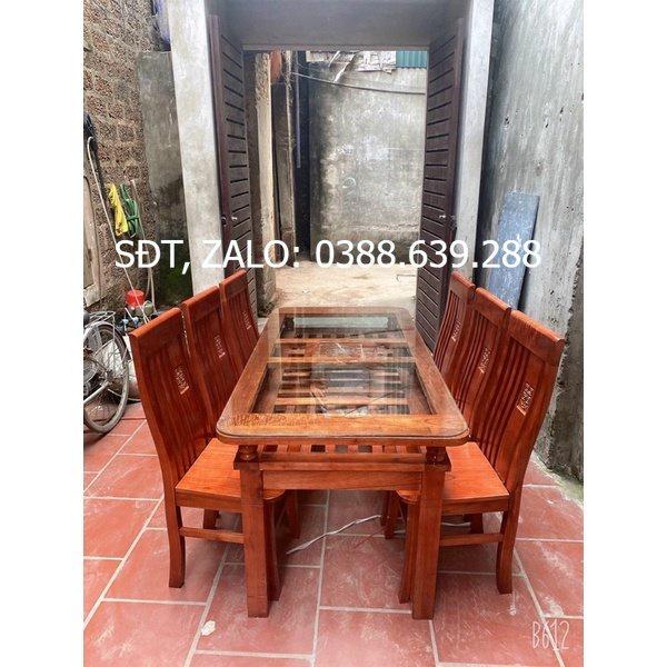 SIÊU SALE bàn ghế ăn cho phòng bếp gỗ xoan ta 4 ghế hoặc 6 ghế tùy chọn