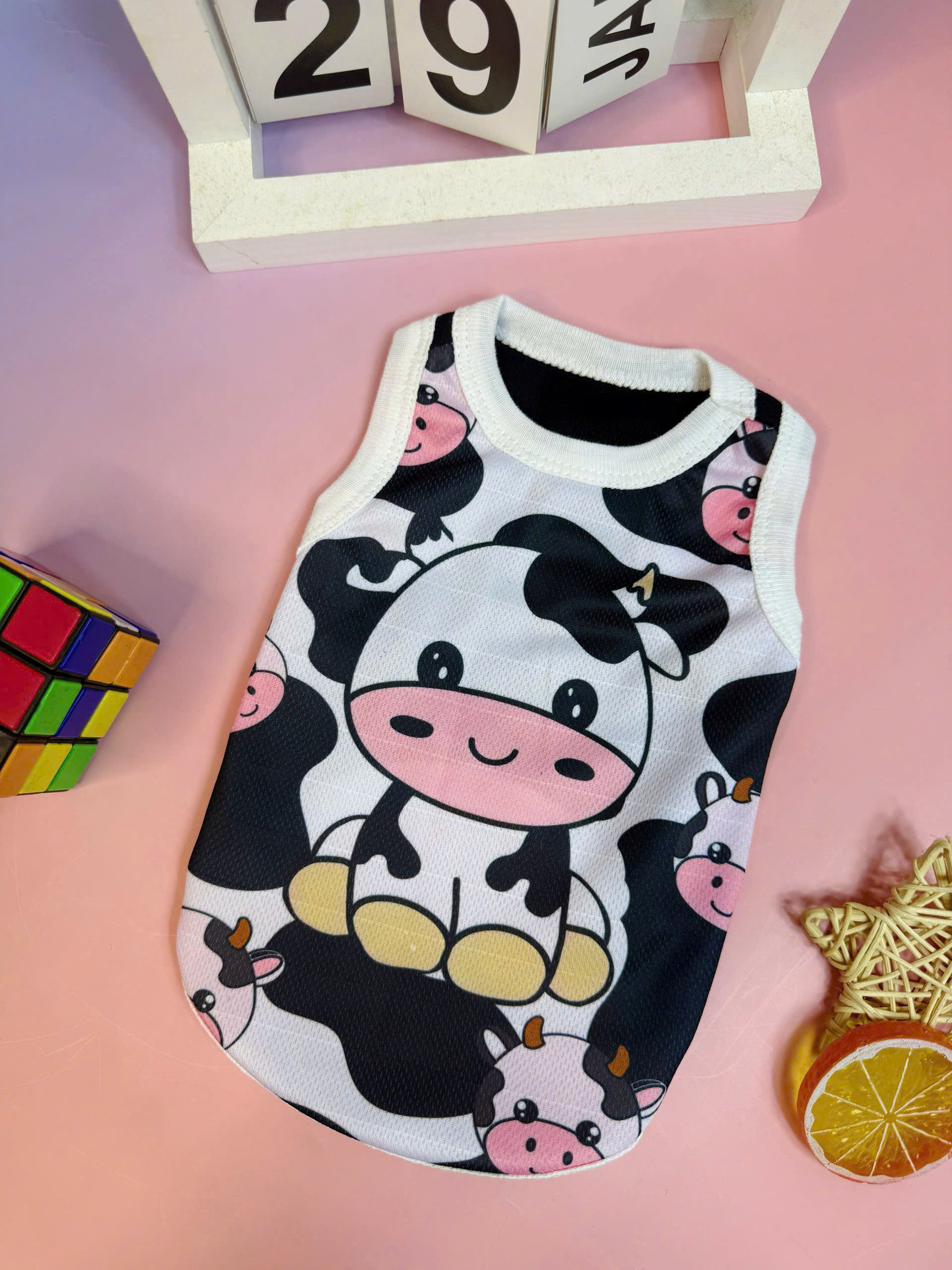 ÁO BA LỖ BÒ SỮA TỪ 0.5-15KG DÀNH CHO THÚ CƯNG CHÓ MÈO
