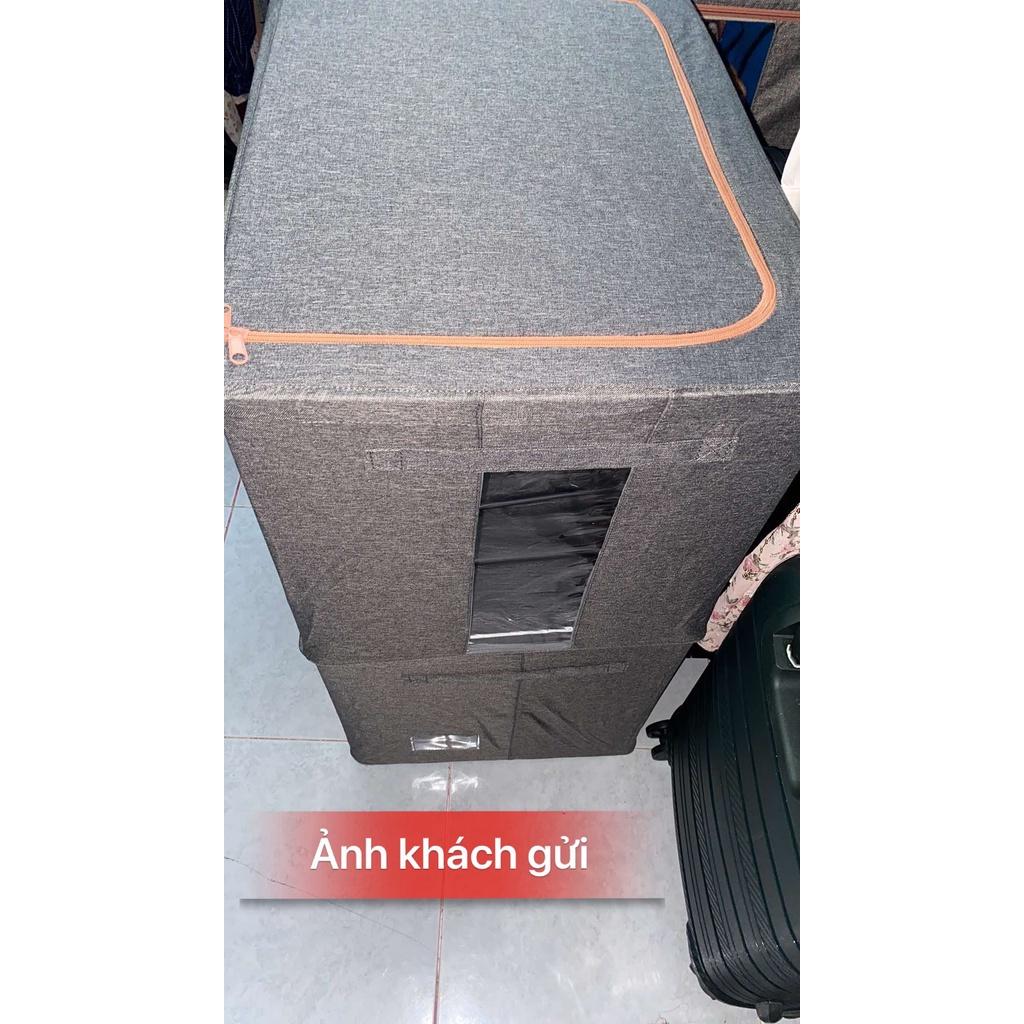 Thùng vải canvas khung inox giúp lưu trữ đồ tiện gọn theo phong cách Bắc Âu size max