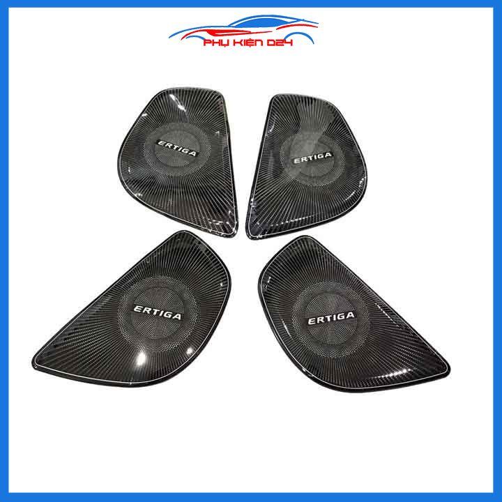 Bộ ốp màng loa vân Titan cho xe Ertiga 2019-2020-2021-2022 chống xước trang trí nội thất ô tô