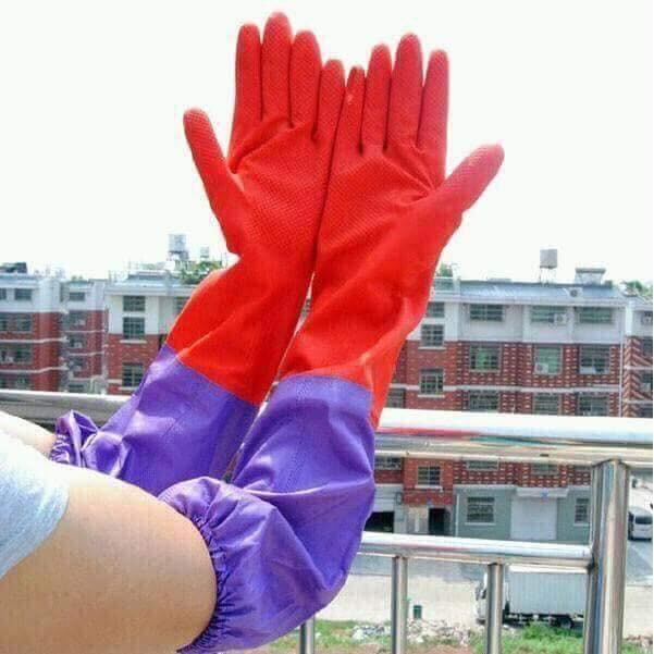 Găng tay cao su silicon lót nỉ