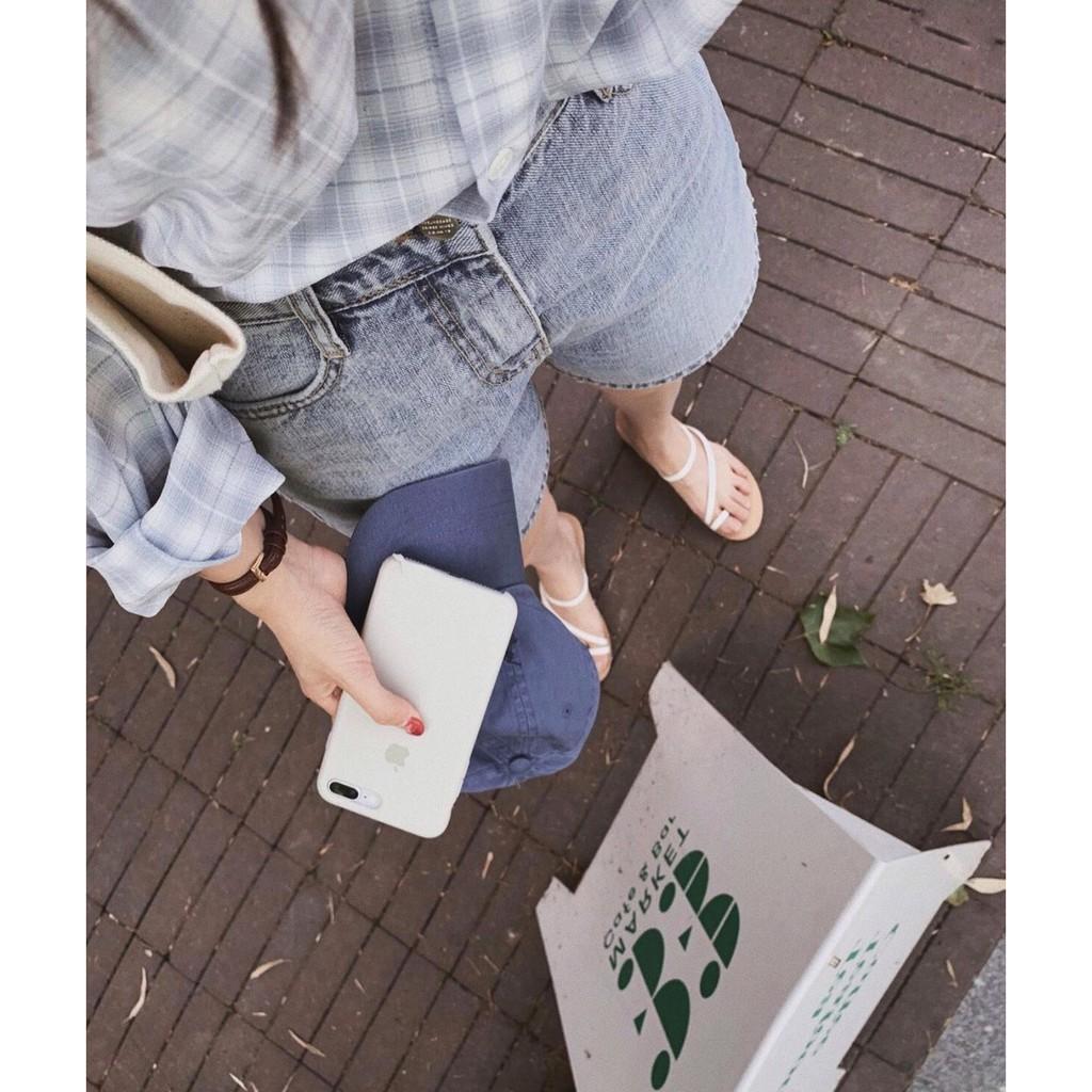 Quần Short Jean đùi ngố ống rộng lưng cao