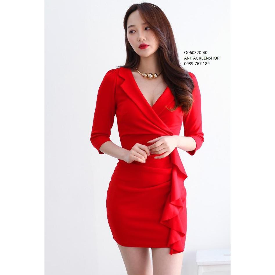 Q060320 ĐẦM BODY CỔ ĐẮP CHÉO