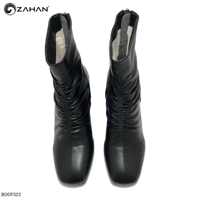 Boots nữ, 7cm, mũi vuông, nhún BOOTS23