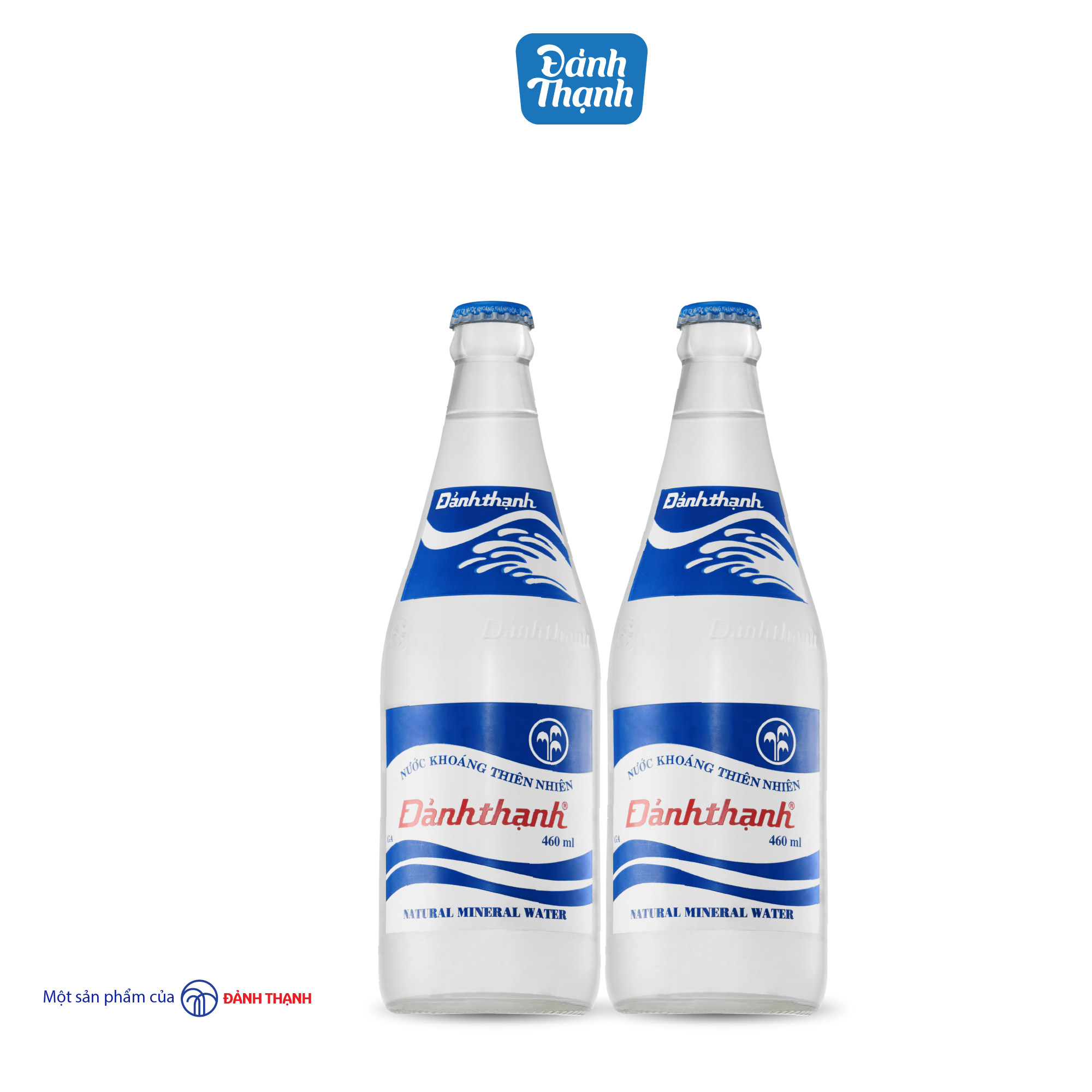 Thùng 12 chai Nước Khoáng Thiên Nhiên Có Ga Đảnh Thạnh chai thủy tinh 460ml