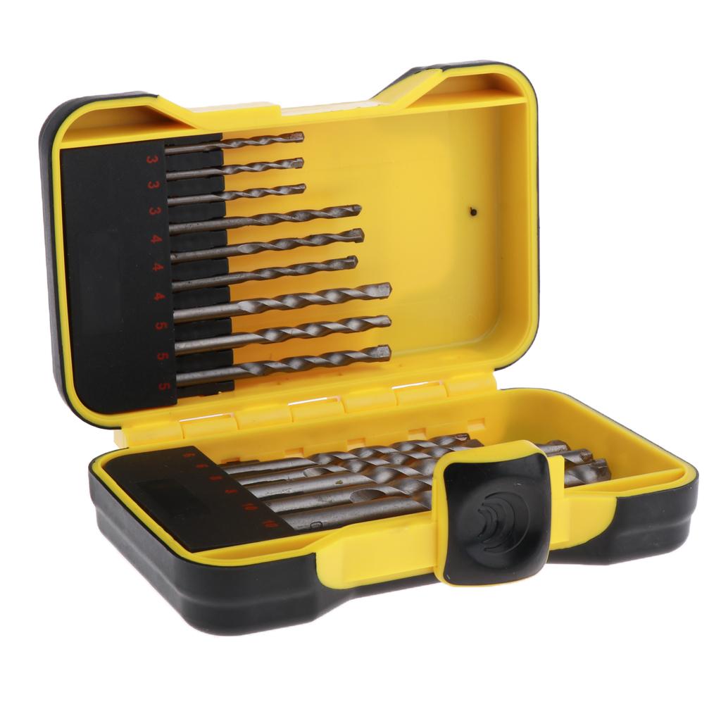 15pcs HSS Steel Drill Bit Set Drill with Storage Case Kit 3mm -10mm