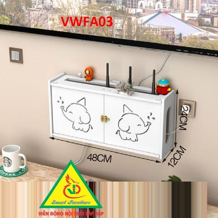 KỆ WIFI TREO TƯỜNG - TỦ KỆ ĐA NĂNG VWFA01.1- NỘI THẤT LẮP RÁP VIENDONG ADV